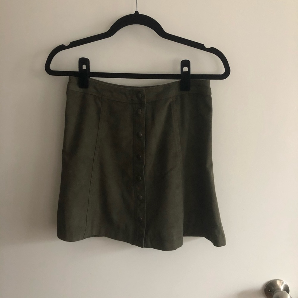 A&F Olive Suede Skirt